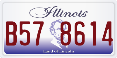 IL license plate B578614