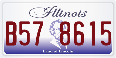 IL license plate B578615