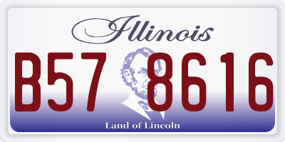 IL license plate B578616