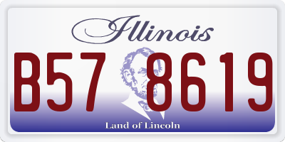 IL license plate B578619