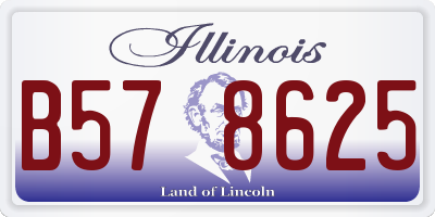 IL license plate B578625