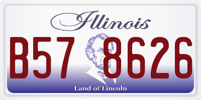 IL license plate B578626
