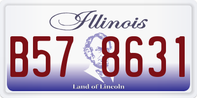 IL license plate B578631