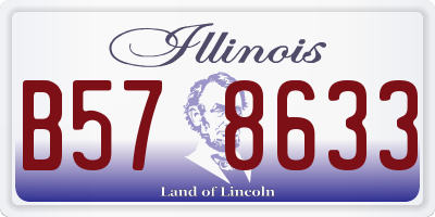IL license plate B578633