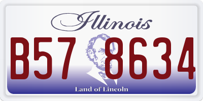 IL license plate B578634