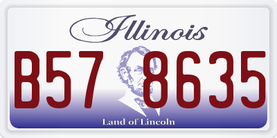 IL license plate B578635