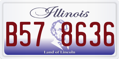 IL license plate B578636