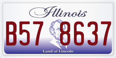 IL license plate B578637