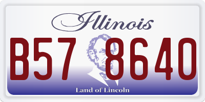 IL license plate B578640
