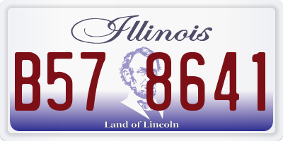 IL license plate B578641