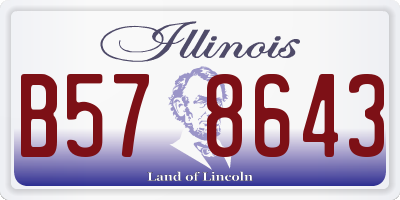 IL license plate B578643
