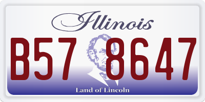 IL license plate B578647