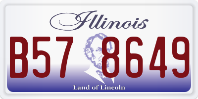 IL license plate B578649