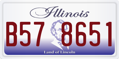IL license plate B578651