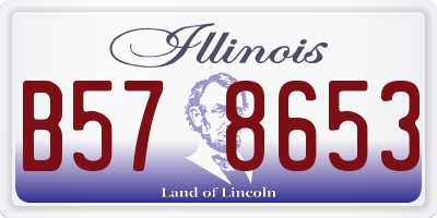 IL license plate B578653
