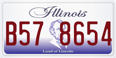 IL license plate B578654