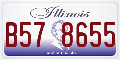 IL license plate B578655