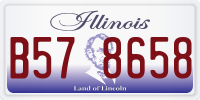 IL license plate B578658