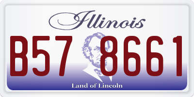IL license plate B578661