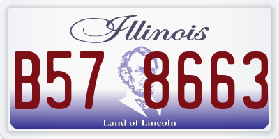 IL license plate B578663