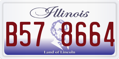IL license plate B578664