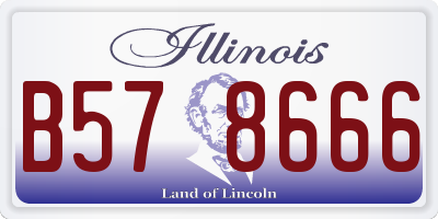 IL license plate B578666