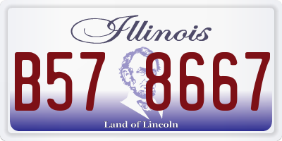 IL license plate B578667