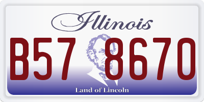 IL license plate B578670