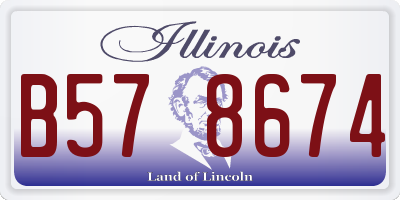 IL license plate B578674