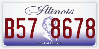 IL license plate B578678