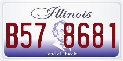 IL license plate B578681