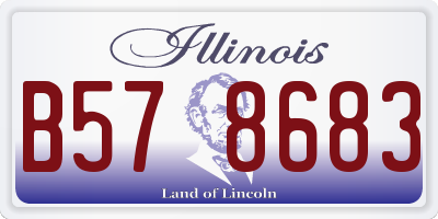 IL license plate B578683