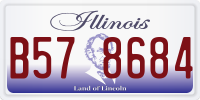 IL license plate B578684