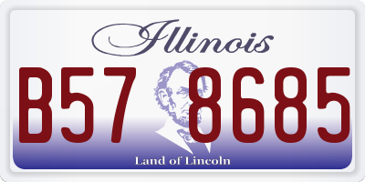 IL license plate B578685