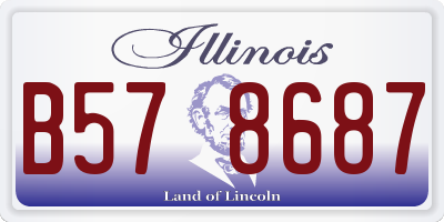 IL license plate B578687