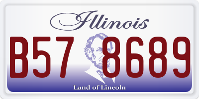 IL license plate B578689