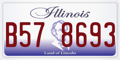 IL license plate B578693