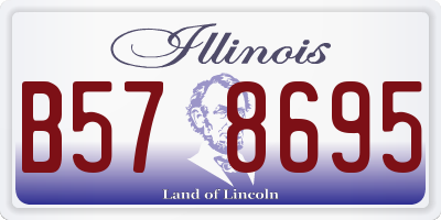 IL license plate B578695