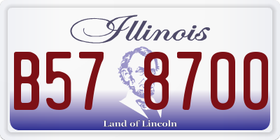 IL license plate B578700