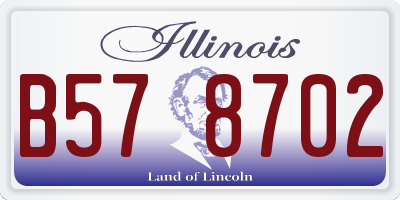 IL license plate B578702