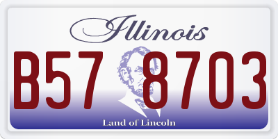 IL license plate B578703