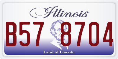IL license plate B578704