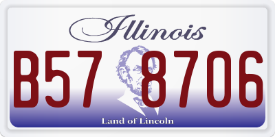 IL license plate B578706