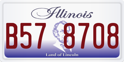 IL license plate B578708