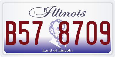 IL license plate B578709