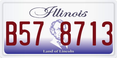 IL license plate B578713