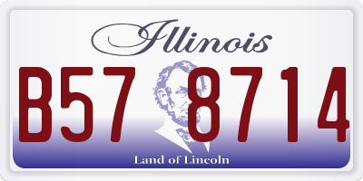 IL license plate B578714