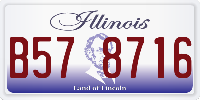 IL license plate B578716