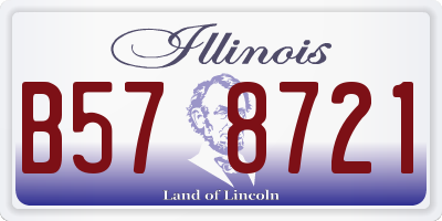 IL license plate B578721
