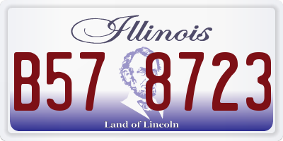 IL license plate B578723